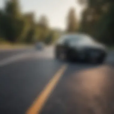 Experience the Drive: Test Driving a Car Test driving a car on the road