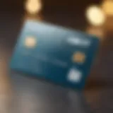 Close-up of a credit card showcasing rewards