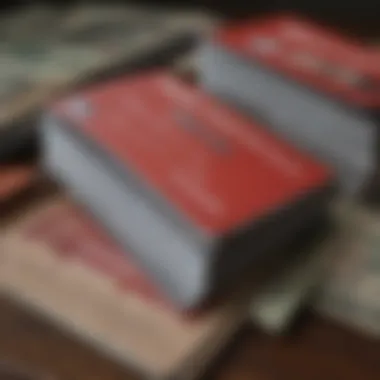 A close-up of various financial products offered by Bank of America including brochures and cards