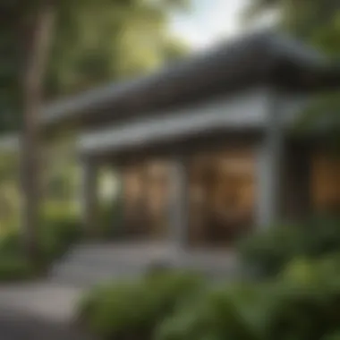 A picturesque view of a Bank of America branch in Hawaii surrounded by lush greenery