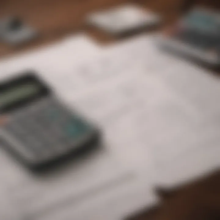 A calculator and financial documents symbolizing home financing