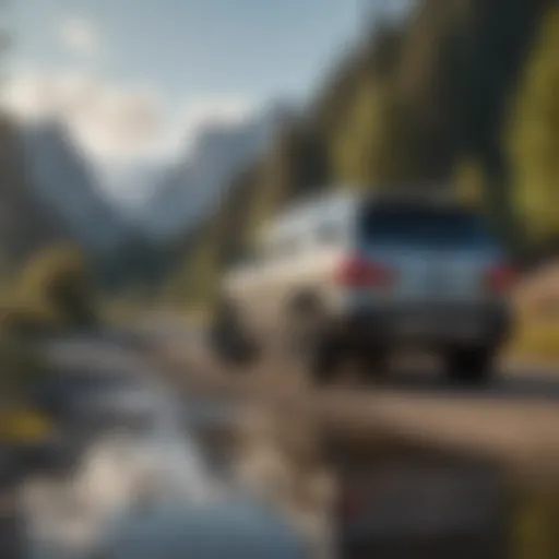 A reliable SUV parked on a scenic road