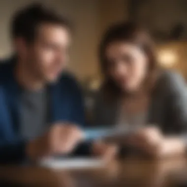 Empowering Parents: Monitoring Tools for Financial Guidance Parent monitoring teen's banking activities on a tablet