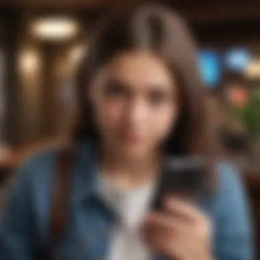 Embracing Digital Banking: A Teen's Perspective A teenager exploring digital banking on a smartphone