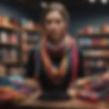 Accessorize with Flair Colorful Scarves and Accessories Display