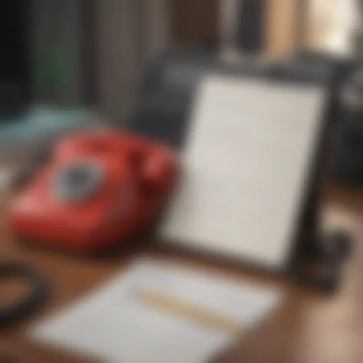 A close-up of a telephone and a notepad for taking notes