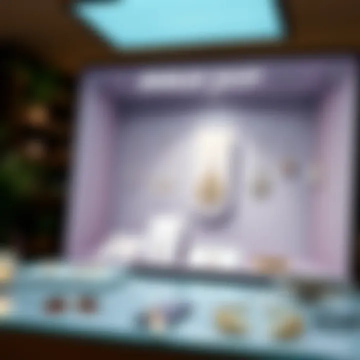 An attractive online shop interface showcasing handmade jewelry pieces