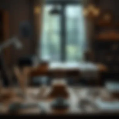 An elegant workspace designed for crafting jewelry with tools and materials