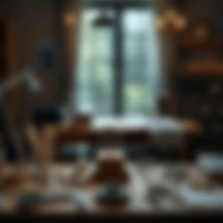 An elegant workspace designed for crafting jewelry with tools and materials