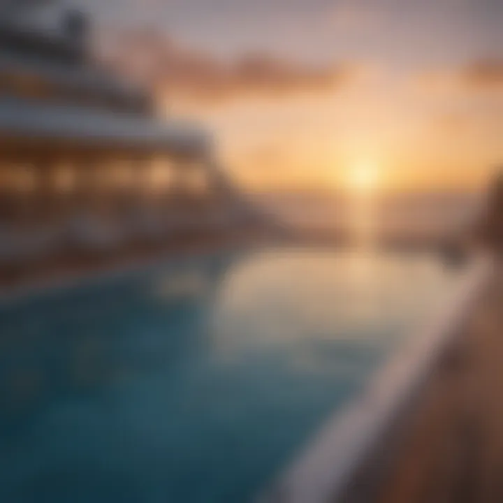 Cruise Ship Pool Deck Sunset