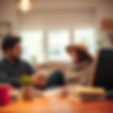 A couple discussing their down payment options