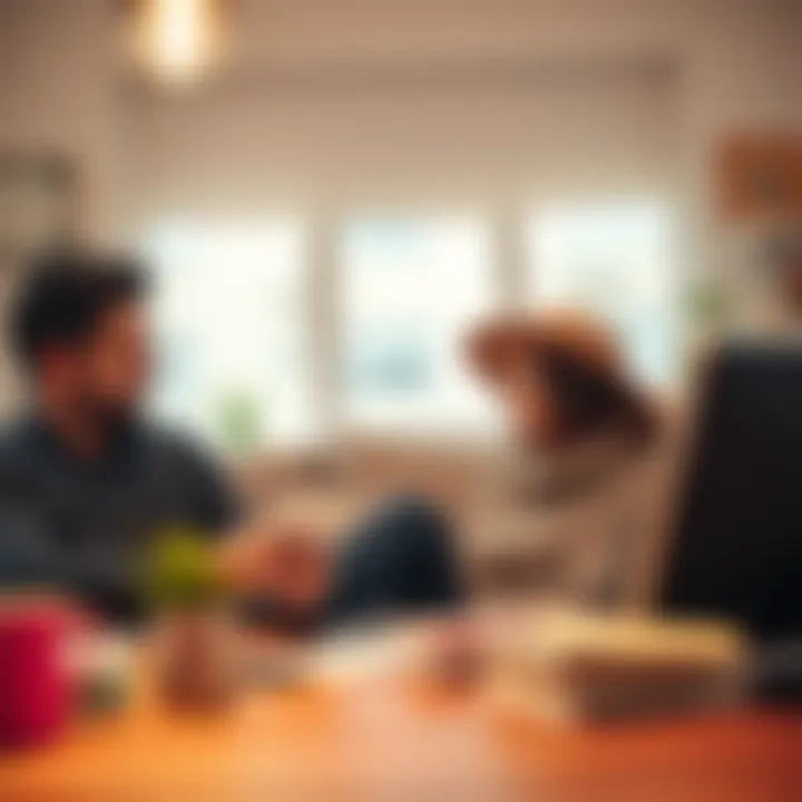 A couple discussing their down payment options