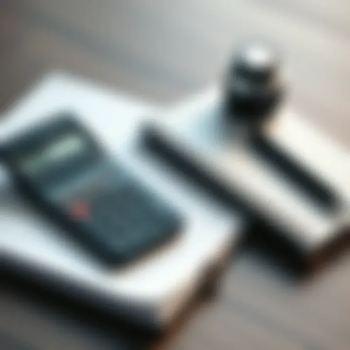 A calculator and notepad for budgeting