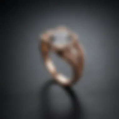 Sleek and modern engagement ring featuring a unique geometric setting