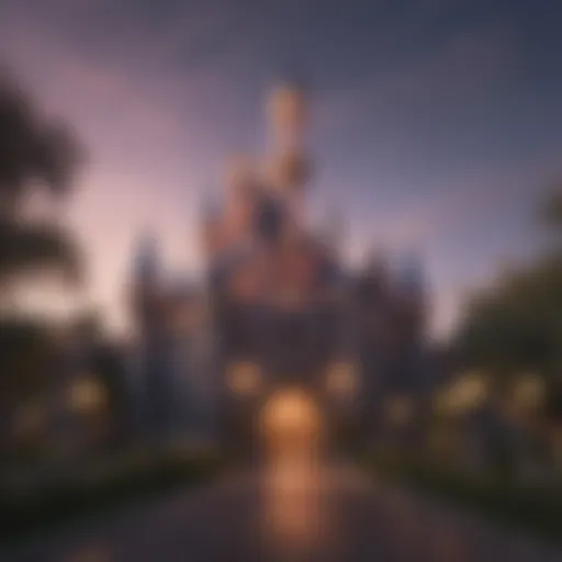 Ethereal Disneyland Castle in Twilight