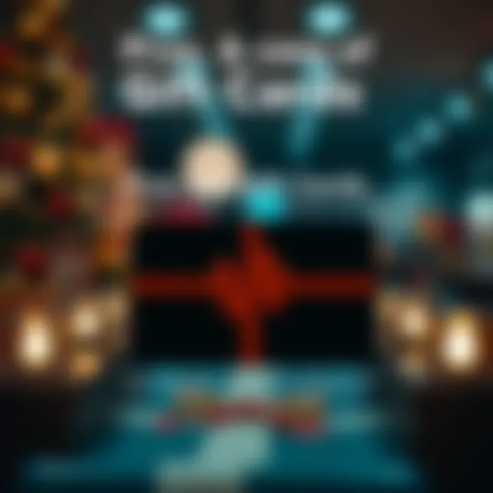 An infographic showing pros and cons of gift cards