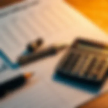 Assessing Selling Costs Calculator and financial documents representing selling costs