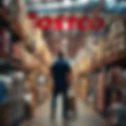 Costco warehouse showcasing bulk products and low prices