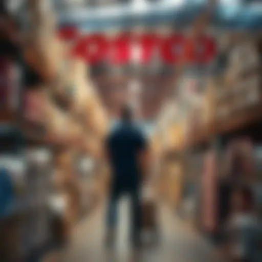Costco warehouse showcasing bulk products and low prices
