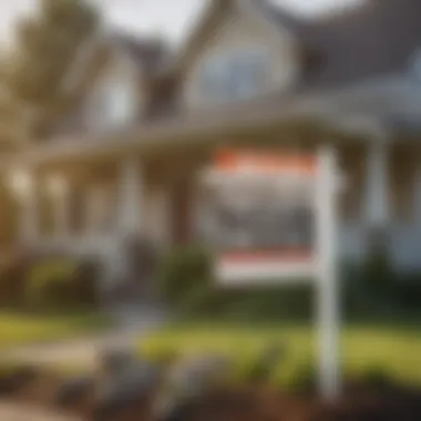 Close-up of a ‘For Sale’ sign in front of a charming Washington State home.