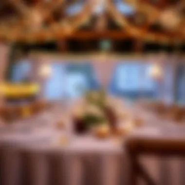 A budget-friendly wedding reception table set up creatively with DIY decor.