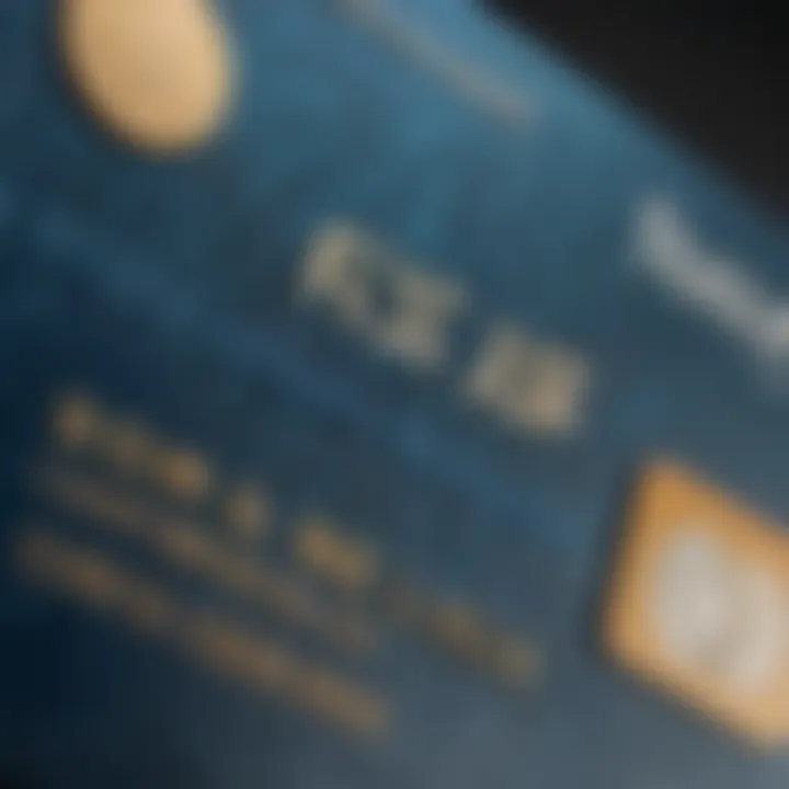 Close-up of a credit card showcasing its design and logo