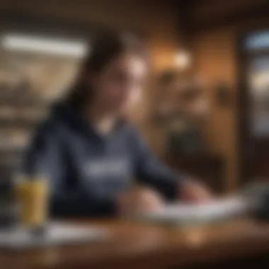 Teenager setting up a savings account