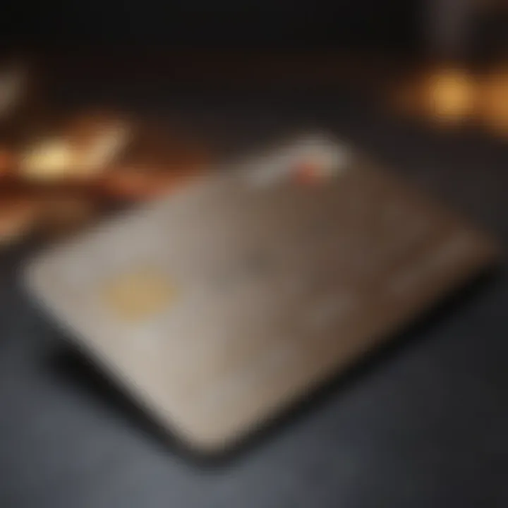 Luxurious credit card with a touch of sophistication