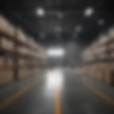 Delivery service warehouse with efficient logistics