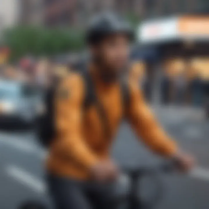 Dynamic Bike Messenger in NYC