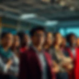 Diverse professions arrayed