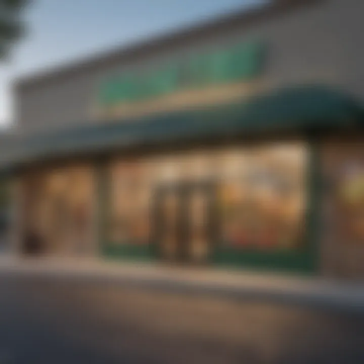 Exterior view of a Dollar Tree storefront showcasing its iconic signage