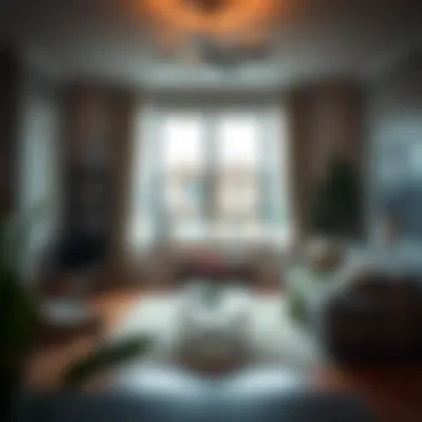 Interior view of a stylish duplex living room