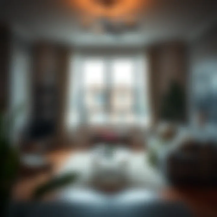 Interior view of a stylish duplex living room