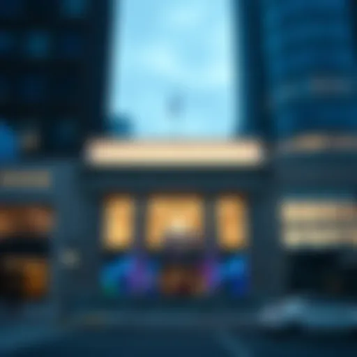 A modern bank building in New York City