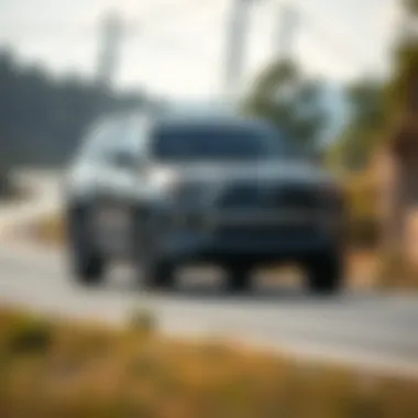 An SUV driving through a scenic route, emphasizing its performance and fuel efficiency.