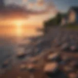 Serene view of Lake Erie at sunset