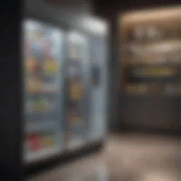 Elegant Refrigerator Showcase in Modern Store