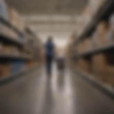 Shopping for Moving Supplies Customer purchasing moving supplies at Walmart