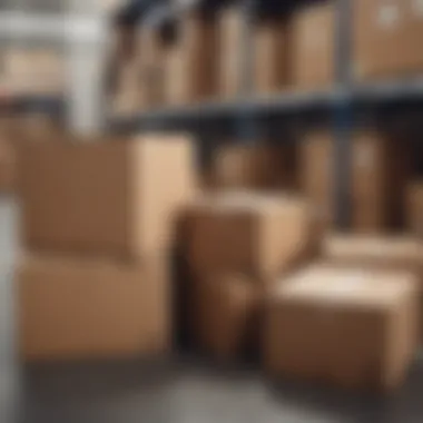 Price tags of moving boxes at Walmart