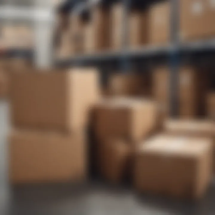 Price tags of moving boxes at Walmart