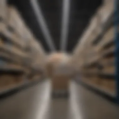 Walmart store showcasing moving supplies aisle