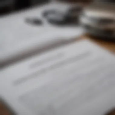 Close-up of a contract agreement in a dealership setting