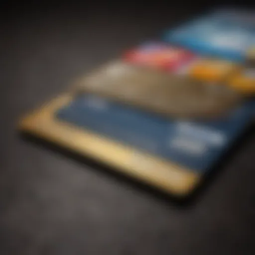 Visual representation of various credit card types