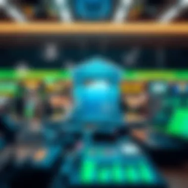 Illustration of advanced technological tools used by savings banks