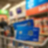 Illustration depicting various Walmart card types and their features