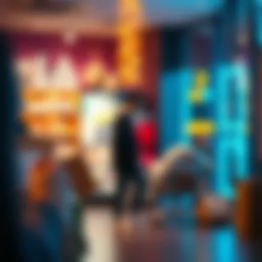 Online Shopping with PayPal A vibrant illustration of online shopping with PayPal