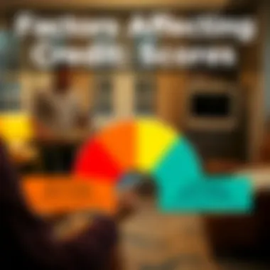 Factors Affecting Credit Scores A graphic representation of factors influencing credit scores like payment history and credit utilization