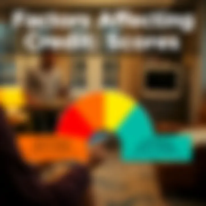 Factors Affecting Credit Scores A graphic representation of factors influencing credit scores like payment history and credit utilization