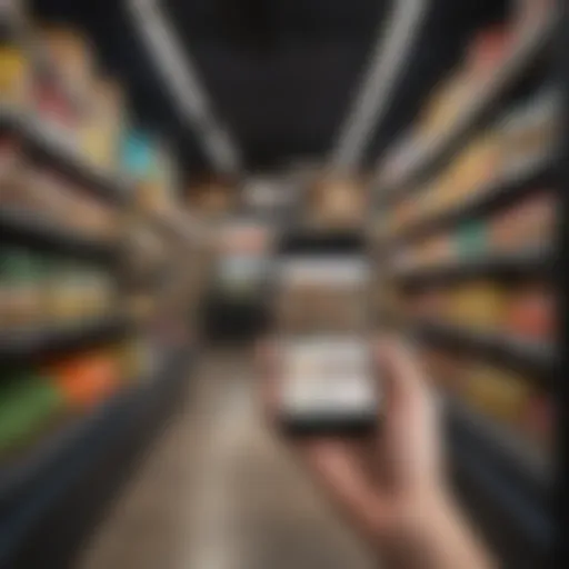 Smart grocery shopping app interface